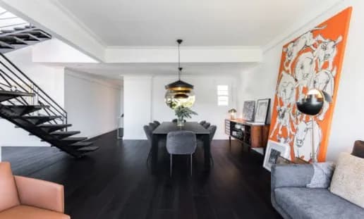Open-plan living and dining interior in the Salisbury Heights project