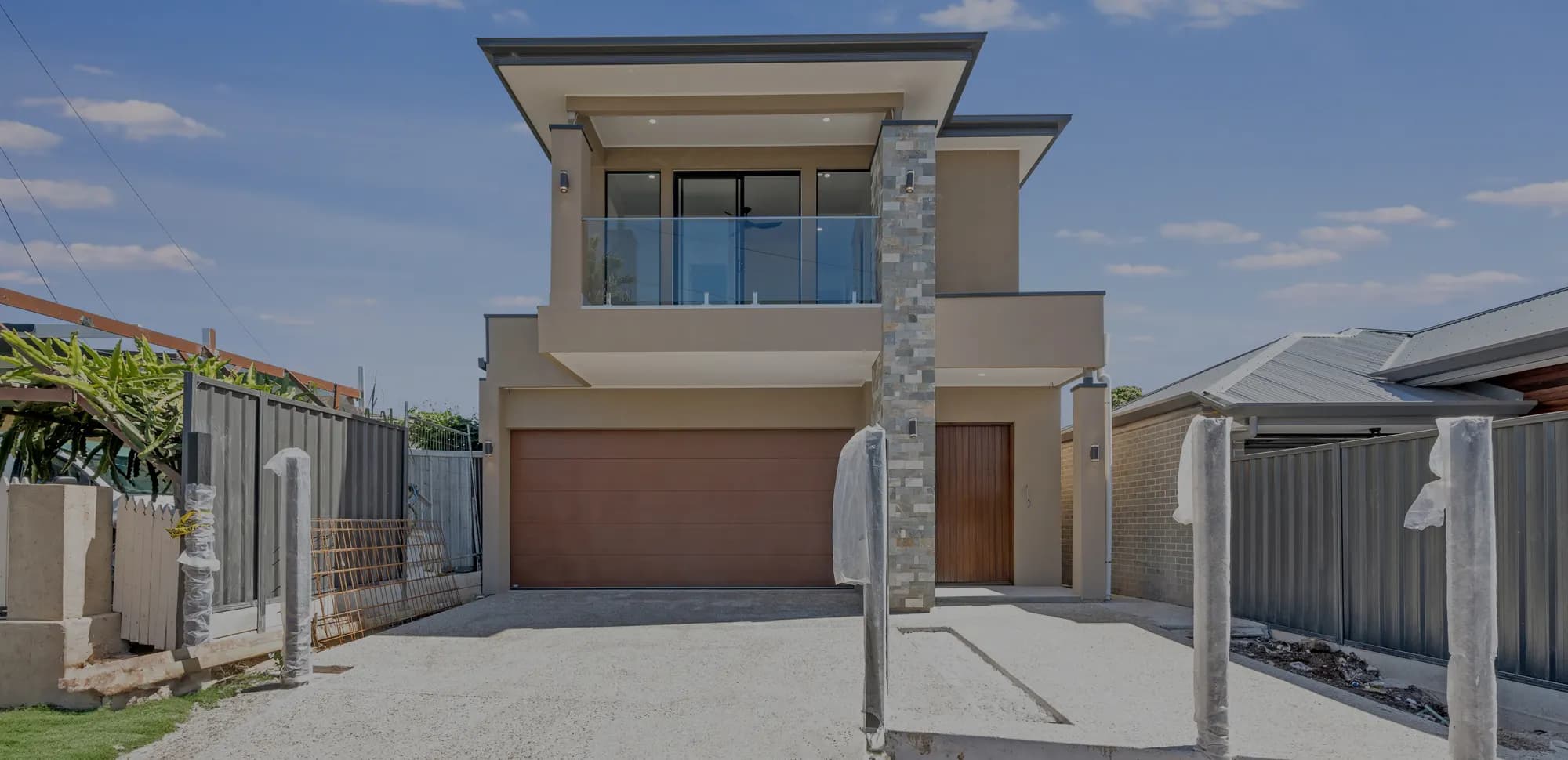 Incredible Homes residential exterior photographed during construction